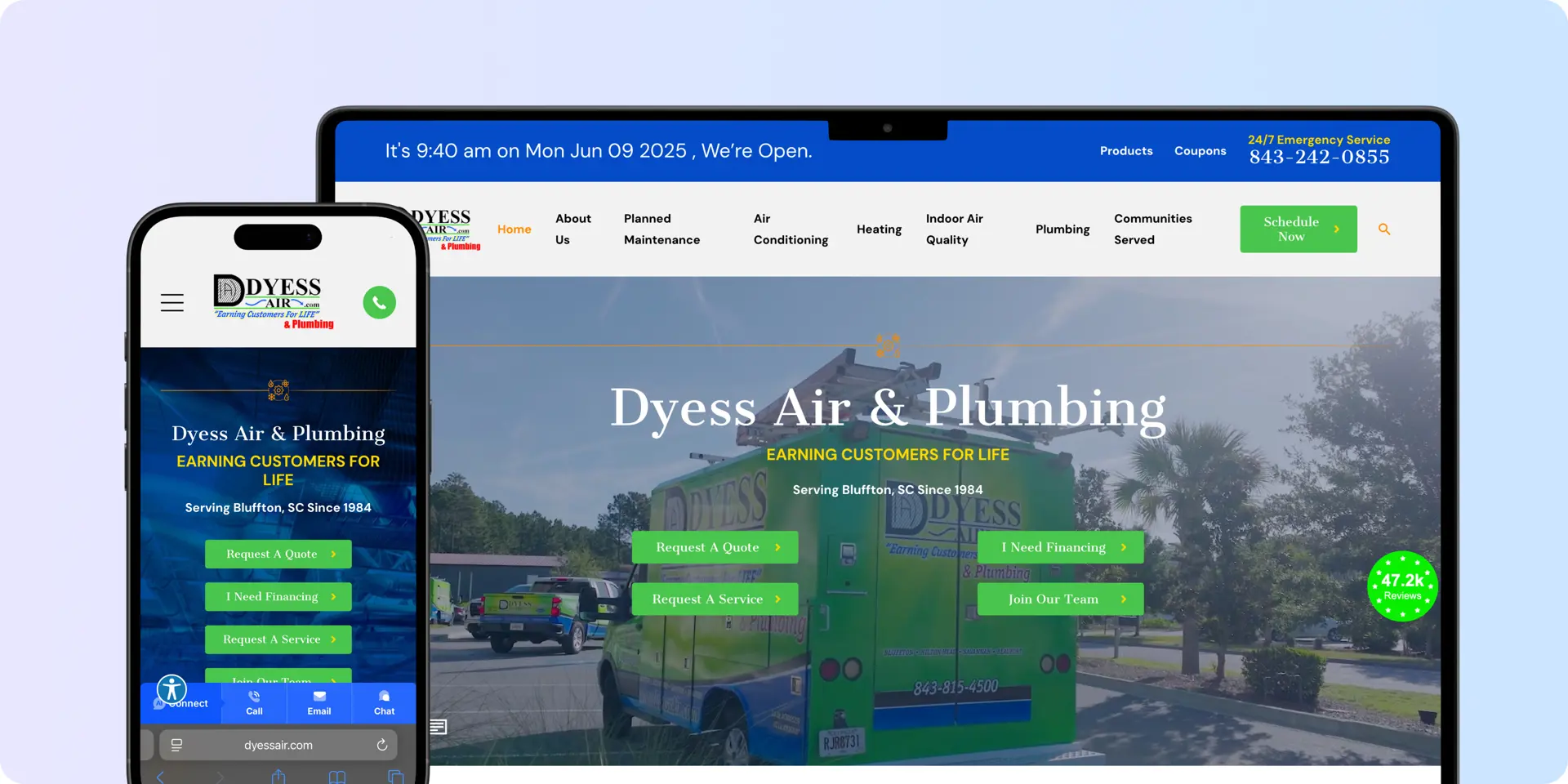 Dyess HVAC website